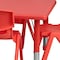 Flash Furniture Rectangle Table Set, Plastic, Steel, Red YU-YCX-0013-2-RECT-TBL-RED-E-GG - alternate 8