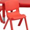 Flash Furniture Rectangle Table Set, Plastic, Steel, Red YU-YCX-0013-2-RECT-TBL-RED-E-GG - alternate 7