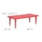 Flash Furniture Rectangle Table Set, Plastic, Steel, Red YU-YCX-0013-2-RECT-TBL-RED-R-GG - alternate 5