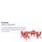 Flash Furniture Rectangle Table Set, Plastic, Steel, Red YU-YCX-0013-2-RECT-TBL-RED-R-GG - alternate 6