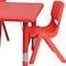Flash Furniture Rectangle Table Set, Plastic, Steel, Red YU-YCX-0013-2-RECT-TBL-RED-R-GG - alternate 8