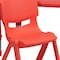 Flash Furniture Rectangle Table Set, Plastic, Steel, Red YU-YCX-0013-2-RECT-TBL-RED-R-GG - alternate 7