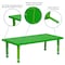 Flash Furniture Rectangle Activity Table, Plastic, Steel, Green YU-YCX-001-2-RECT-TBL-GREEN-GG - alternate 7