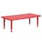 Flash Furniture Rectangle Activity Table, Plastic, Steel, Red YU-YCX-001-2-RECT-TBL-RED-GG - alternate 2