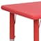 Flash Furniture Rectangle Activity Table, Plastic, Steel, Red YU-YCX-001-2-RECT-TBL-RED-GG - alternate 6