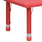 Flash Furniture Rectangle Activity Table, Plastic, Steel, Red YU-YCX-001-2-RECT-TBL-RED-GG - alternate 10