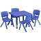 Flash Furniture Square Activity Table, Plastic, Steel, Blue YU-YCX-0023-2-SQR-TBL-BLUE-E-GG - alternate 4