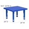 Flash Furniture Square Activity Table, Plastic, Steel, Blue YU-YCX-0023-2-SQR-TBL-BLUE-E-GG - alternate 6