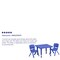 Flash Furniture Square Activity Table, Plastic, Steel, Blue YU-YCX-0023-2-SQR-TBL-BLUE-R-GG - alternate 4
