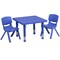 Flash Furniture Square Activity Table, Plastic, Steel, Blue YU-YCX-0023-2-SQR-TBL-BLUE-R-GG - alternate 2