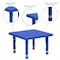 Flash Furniture Square Activity Table, Plastic, Steel, Blue YU-YCX-002-2-SQR-TBL-BLUE-GG - alternate 4