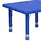 Flash Furniture Square Activity Table, Plastic, Steel, Blue YU-YCX-002-2-SQR-TBL-BLUE-GG - alternate 7