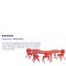 Flash Furniture Kidney Activity Table, Plastic, Steel, Red YU-YCX-0043-2-MOON-TBL-RED-E-GG - alternate 3