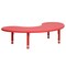 Flash Furniture Kidney Activity Table, Plastic, Steel, Red YU-YCX-004-2-MOON-TBL-RED-GG - alternate 2