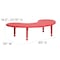 Flash Furniture Kidney Activity Table, Plastic, Steel, Red YU-YCX-004-2-MOON-TBL-RED-GG - alternate 7