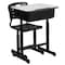 Flash Furniture Desk Chair Open Front Desk and Chair, 16-1/4" to 18-1/2" Height, Grey YU-YCX-046-09010-GG - alternate 10