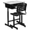 Flash Furniture Desk Chair Open Front Desk and Chair, 16-1/4" to 18-1/2" Height, Grey YU-YCX-046-09010-GG - alternate 4