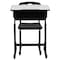 Flash Furniture Desk Chair Open Front Desk and Chair, 16-1/4" to 18-1/2" Height, Grey YU-YCX-046-09010-GG - alternate 2