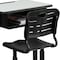 Flash Furniture Desk Chair Open Front Desk and Chair, 16-1/4" to 18-1/2" Height, Grey YU-YCX-046-09010-GG - alternate 8