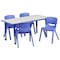 Flash Furniture Rectangle Activity Table, Plastic, Steel, Grey YU-YCY-060-0034-RECT-TBL-BLUE-GG - alternate 2