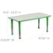 Flash Furniture Rectangle Activity Table, Plastic, Steel, Grey YU-YCY-060-0034-RECT-TBL-GREEN-GG - alternate 6
