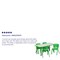 Flash Furniture Rectangle Activity Table, Plastic, Steel, Grey YU-YCY-060-0034-RECT-TBL-GREEN-GG - alternate 3