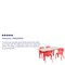 Flash Furniture Rectangle Table Set, Plastic, Steel, Grey YU-YCY-060-0034-RECT-TBL-RED-GG - alternate 3