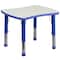 Flash Furniture Rectangle Preschool Table, Bl, 21.875" W x 26.625" L, Plastic, Steel, Blue YU-YCY-098-RECT-TBL-BLUE-GG - alternate 4