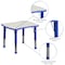 Flash Furniture Rectangle Preschool Table, Bl, 21.875" W x 26.625" L, Plastic, Steel, Blue YU-YCY-098-RECT-TBL-BLUE-GG - alternate 8