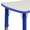 Flash Furniture Rectangle Preschool Table, Bl, 21.875" W x 26.625" L, Plastic, Steel, Blue YU-YCY-098-RECT-TBL-BLUE-GG - alternate 9