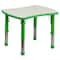 Flash Furniture Rectangle Preschool Table, Green, 21-7/8"x26-5/8", Plastic, Steel, Green YU-YCY-098-RECT-TBL-GREEN-GG - alternate 3