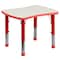 Flash Furniture Rectangle Activity Table, Plastic, Steel, Red YU-YCY-098-RECT-TBL-RED-GG - alternate 2