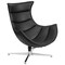 Flash Furniture Modern Cocoon Chair, Black Back, 32 in W 37" L 38-1/4" H, Integrated Curved, Leather Seat ZB-31-GG - alternate 5
