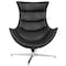 Flash Furniture Modern Cocoon Chair, Black Back, 32 in W 37" L 38-1/4" H, Integrated Curved, Leather Seat ZB-31-GG - alternate 4