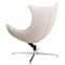 Flash Furniture Modern Cocoon Chair, White Back, 32 in W 37" L 38-1/4" H, Integrated Curved, Leather Seat ZB-32-GG - alternate 4