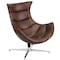Flash Furniture Modern Cocoon Chair, 32 in W 37" L 38-1/4" H, Integrated Curved, Leather Seat ZB-39-GG - alternate 3