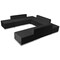 Flash Furniture 7 pcs. Living Room Set, 25-1/4" to 102-1/2" x 27", Upholstery Color: Black ZB-803-660-SET-BK-GG - alternate 5