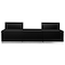 Flash Furniture 3 pcs. Living Room Set, 25-1/4" to 25-1/2" x 27", Upholstery Color: Black ZB-803-670-SET-BK-GG - alternate 2