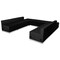 Flash Furniture 8 pcs. Living Room Set, 25-1/4" to 102-1/2" x 27", Upholstery Color: Black ZB-803-710-SET-BK-GG - alternate 2