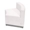 Flash Furniture Hercules Alon Concave Chair, White Back, 41-1/2 in W 25-1/4" L 27" H, Leather Seat ZB-803-INSEAT-WH-GG - alternate 3