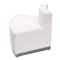 Flash Furniture Hercules Alon Convex Chair, White Back, 41-1/2 in W 25-1/4" L 27" H, Leather Seat ZB-803-OUTSEAT-WH-GG - alternate 6