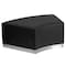 Flash Furniture Hercules Alon Convex Chair, Black Back, 41-1/2 in W 25-1/4" L 16" H, Leather Seat ZB-803-SEAT-BK-GG - alternate 3