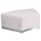 Flash Furniture Hercules Alon Convex Chair, White Back, 41-1/2 in W 25-1/4" L 16" H, Leather Seat ZB-803-SEAT-WH-GG - alternate 3
