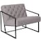 Flash Furniture Hercules Madison Lounge Chair, Retro Light Gray Seat, White Back, 29 W 31-3/4" L 27.5 H, Slanted ZB-8522-WH-GG - alternate 6
