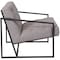 Flash Furniture Hercules Madison Lounge Chair, Retro Light Gray Seat, White Back, 29 W 31-3/4" L 27.5 H, Slanted ZB-8522-WH-GG - alternate 3