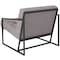 Flash Furniture Hercules Madison Lounge Chair, Retro Light Gray Seat, White Back, 29 W 31-3/4" L 27.5 H, Slanted ZB-8522-WH-GG - alternate 4