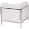 Flash Furniture Hercules Imagination Chair, White Back, 28-1/2 in W 28-1/2" L 27-1/2" H, Leather Seat ZB-IMAG-LEFT-CORNER-WH-GG - alternate 3