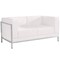 Flash Furniture Loveseat, 28-3/4" x 27-1/4", Upholstery Color: White ZB-IMAG-LS-WH-GG - alternate 4