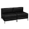 Flash Furniture HERCULES Imagination Series Black LeatherSoft Lounge Set with Ganging Clips, 2 Pieces ZB-IMAG-MIDCH-2-GG - alternate 3