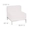 Flash Furniture Hercules Imagination Chair, Melrose White Seat, White Back, 28 in W 28-3/4" L 27-1/4" H, Armless ZB-IMAG-MIDDLE-WH-GG - alternate 4